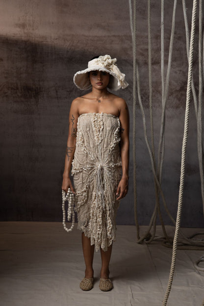 Ivory Crochet Tube Dress