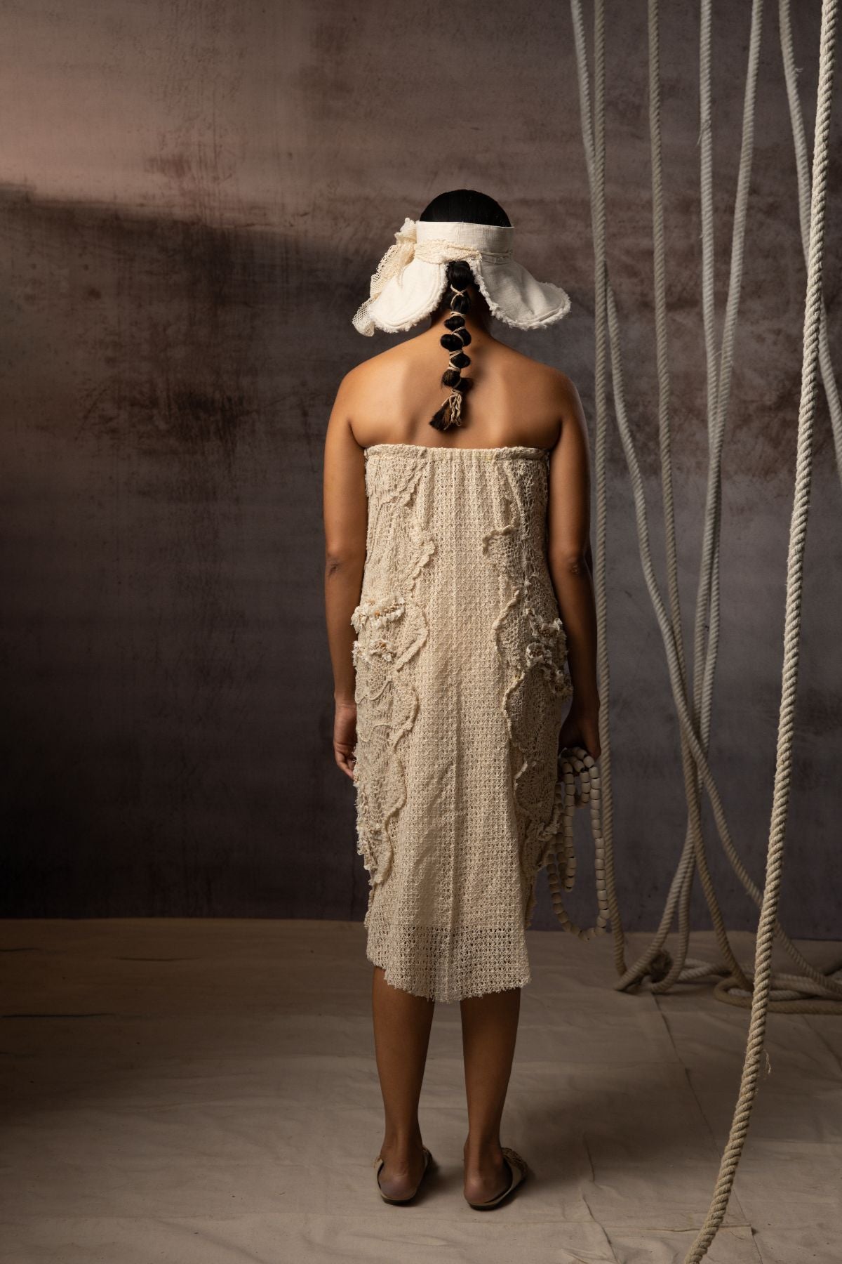 Ivory Crochet Tube Dress