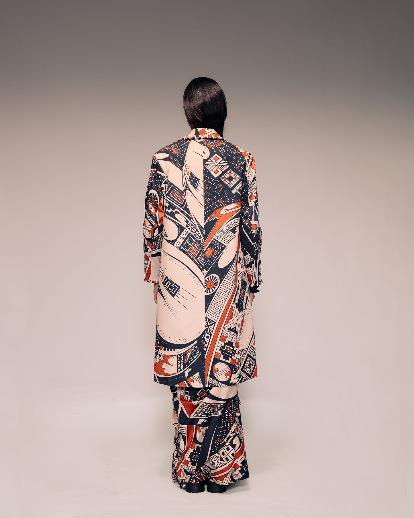 Rust Print Overcoat