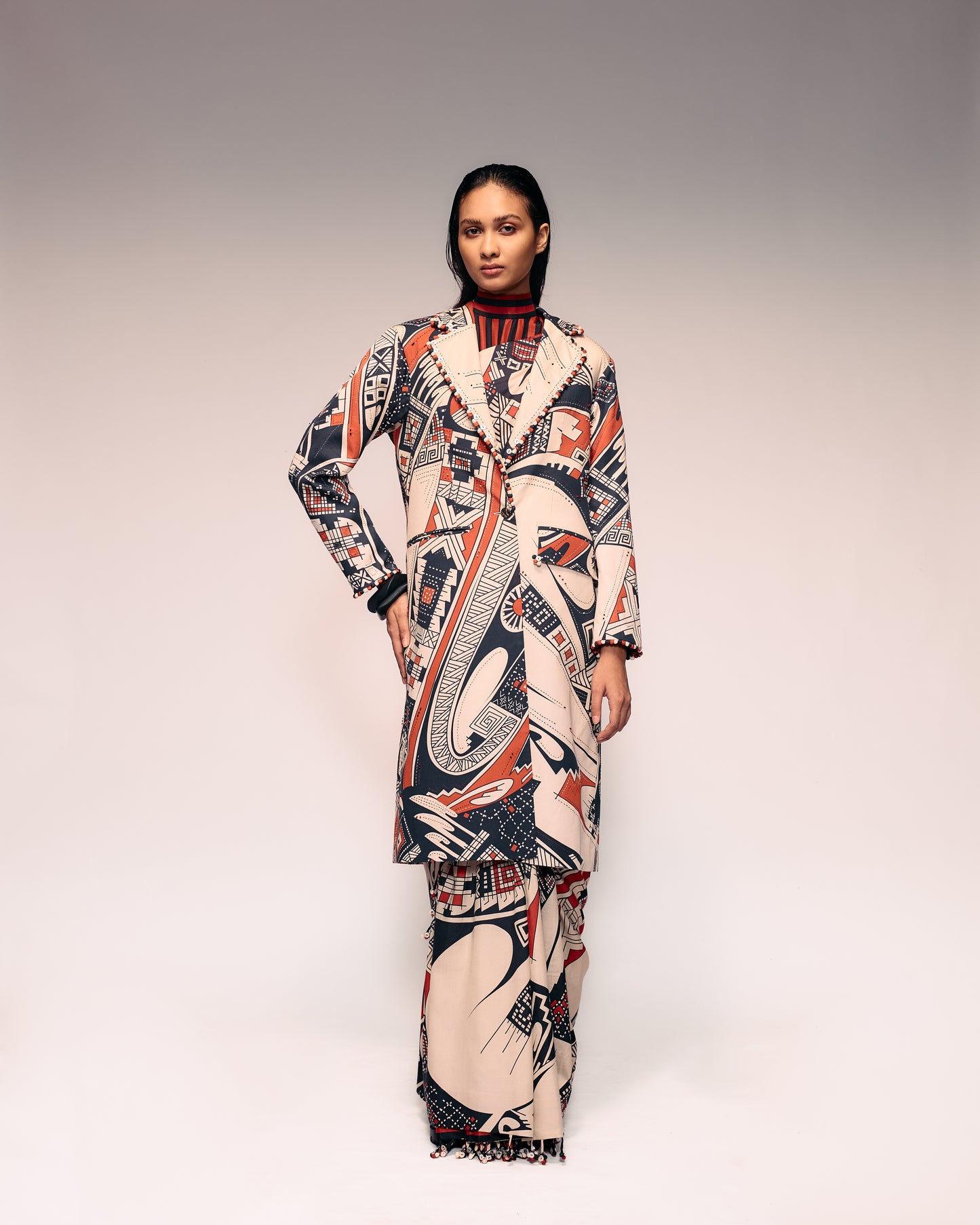 Rust Print Overcoat