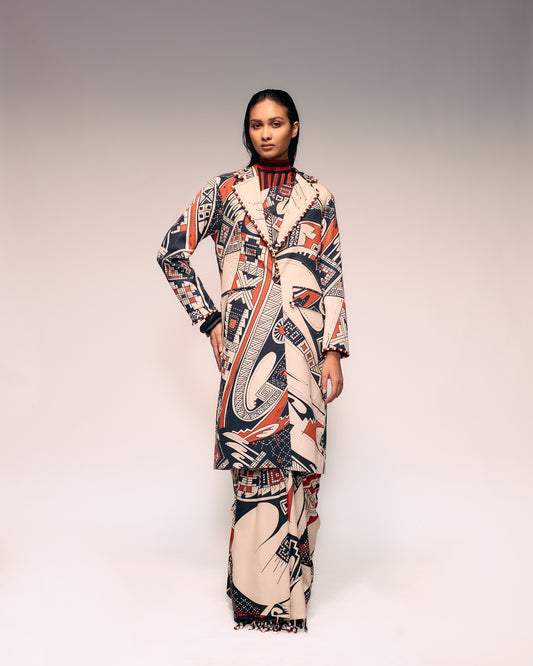 Rust Print Overcoat