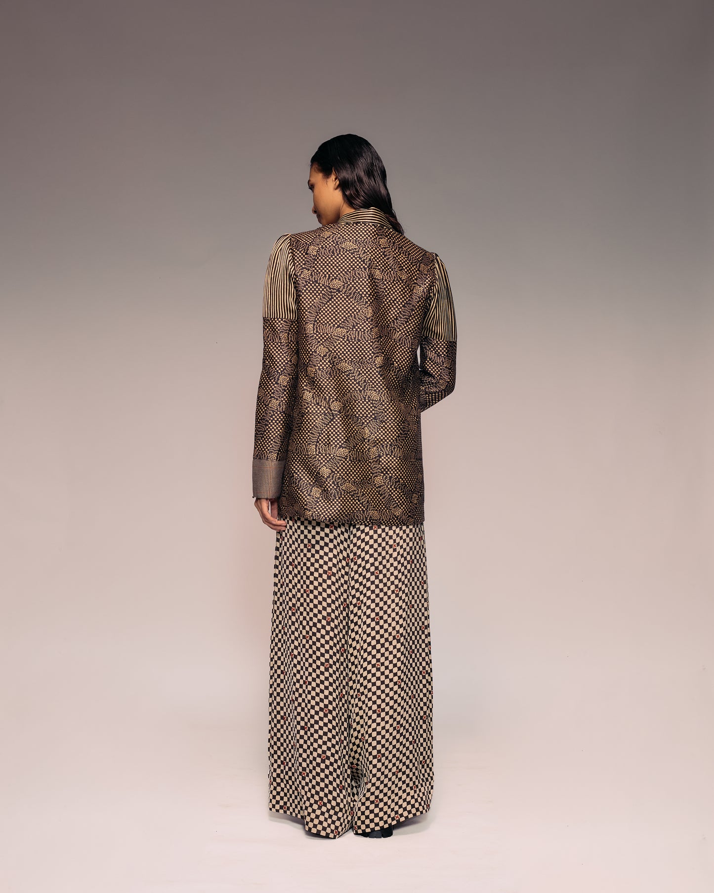 Ajrakh Check Wide Trouser