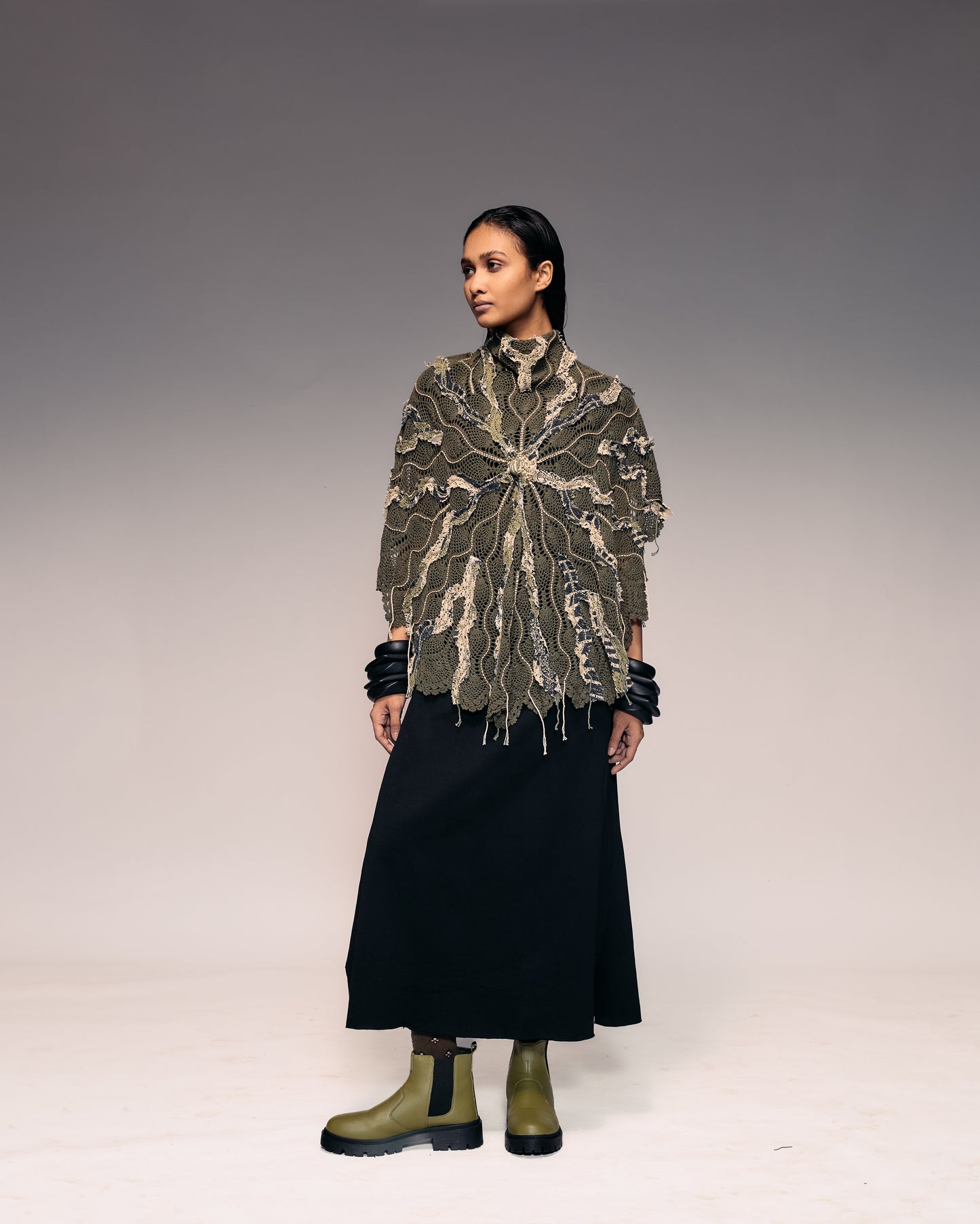 Black Knit Midi Dress