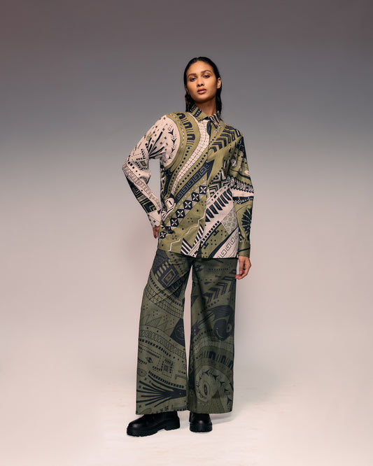 Olive Print Shirt