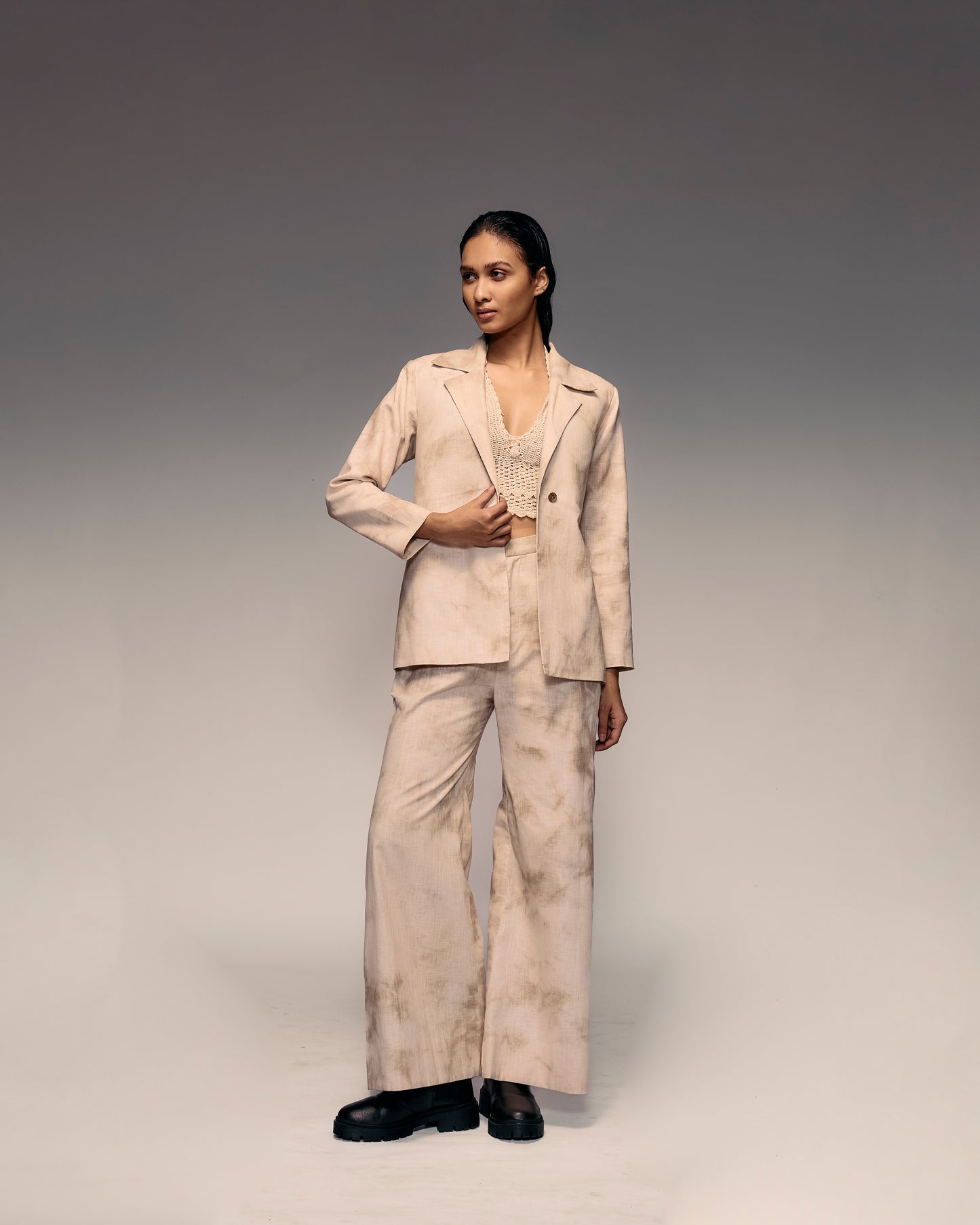 Hand Dyed Blazer Pant Set