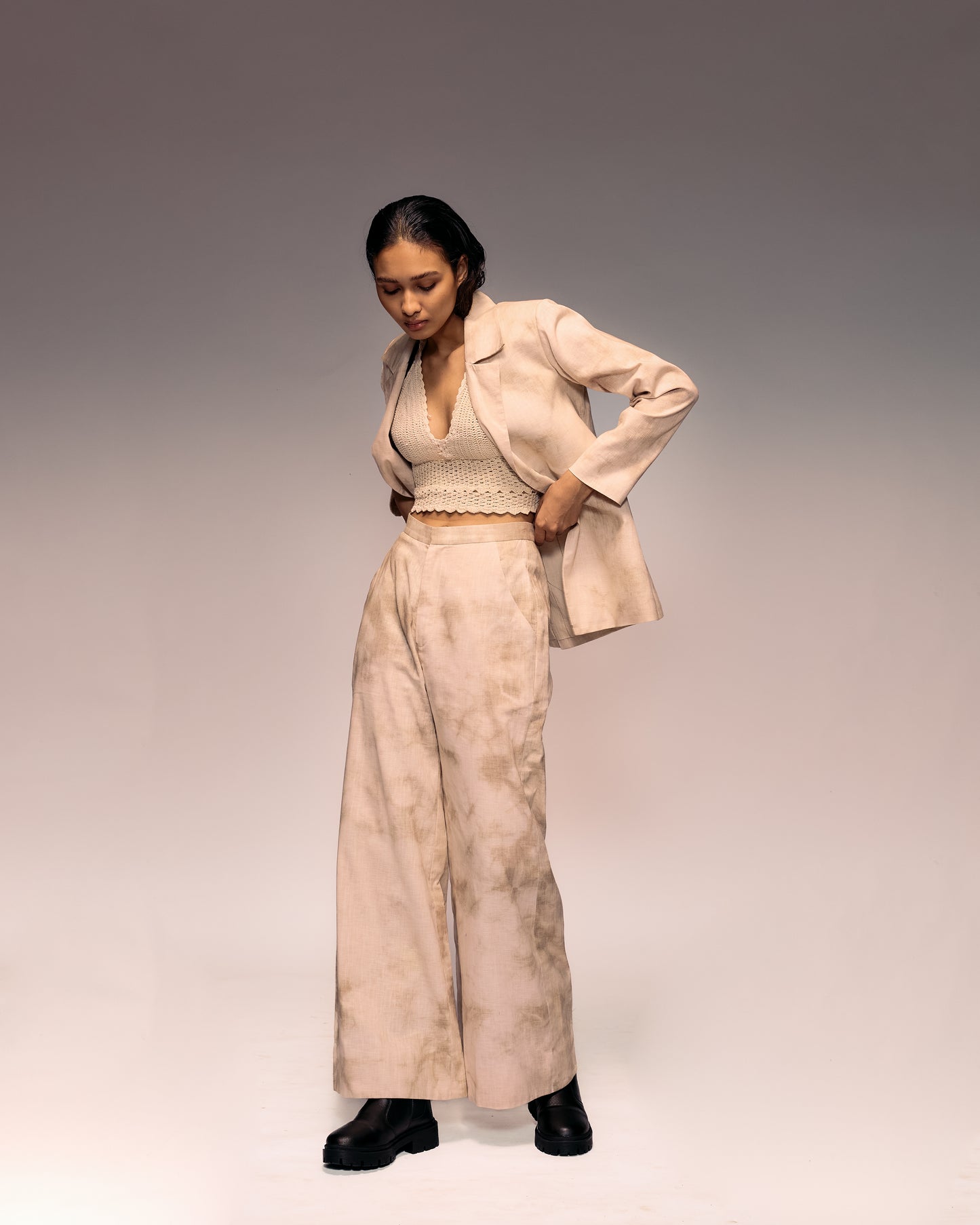 Hand Dyed Blazer Pant Set