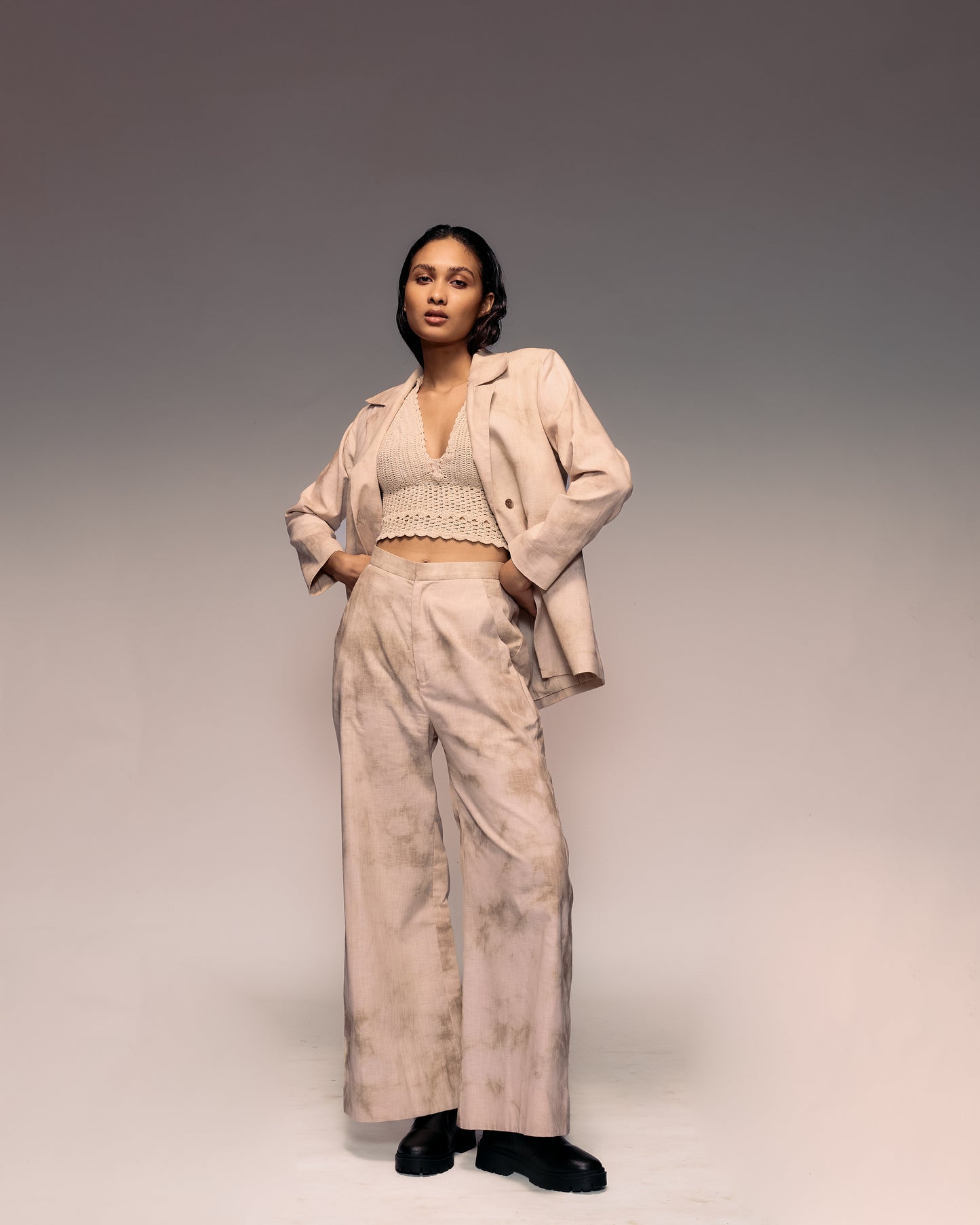 Hand Dyed Blazer Pant Set