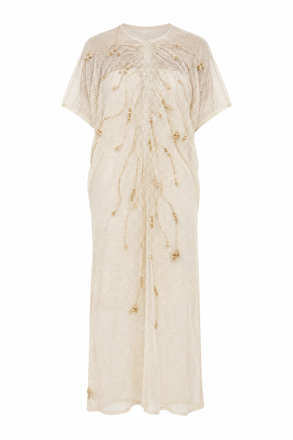 Open Mesh  embroidered kaftaan