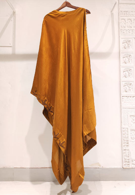 Mustard Embroidered Drape Tunic
