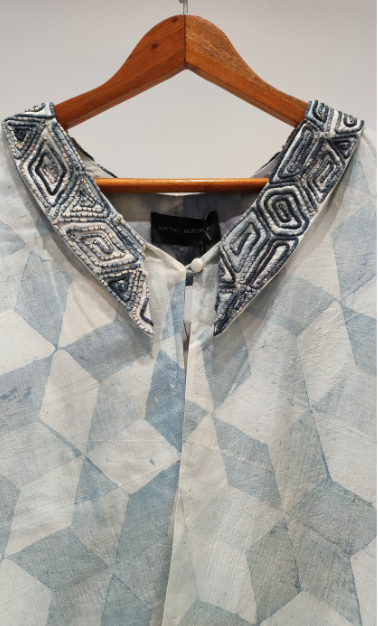 Batik Silk Top Pant Set