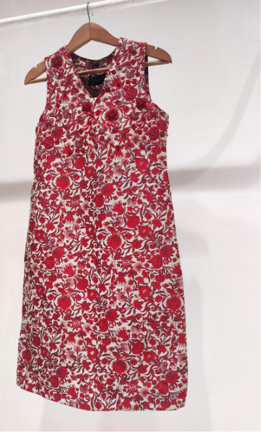 Red Jacquard Dress